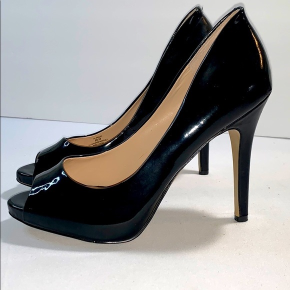 BCBGeneration Shoes - BCBGeneration Womens Heidi Open Toe, Black Patent